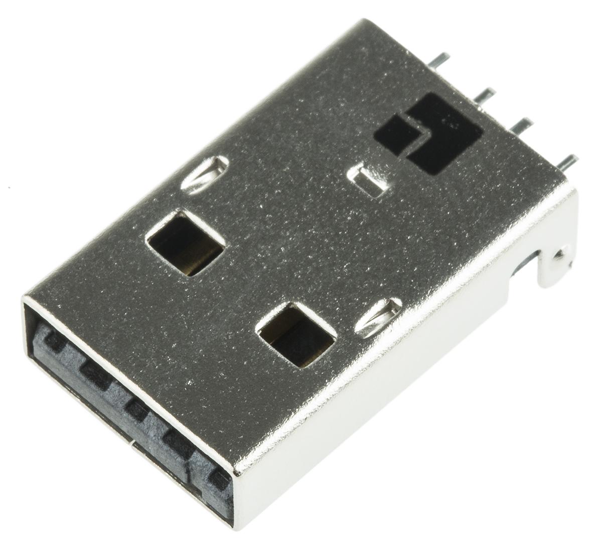 Produktfoto 1 von Lumberg USB-Steckverbinder 2.0 A Stecker / 1.0A, SMD