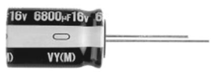 Nichicon VY, THT Aluminium-Elektrolyt Kondensator 6800μF ±20% / 25V dc, Ø 16mm x 35.5mm, bis 105°C