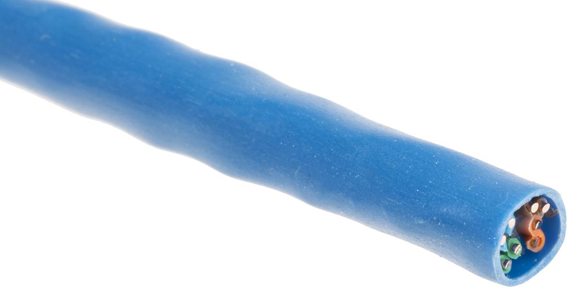 Produktfoto 1 von Belden 7965E Ethernetkabel Cat.6, 100m, Blau Verlegekabel U/UTP, Aussen ø 5.7mm, PVC