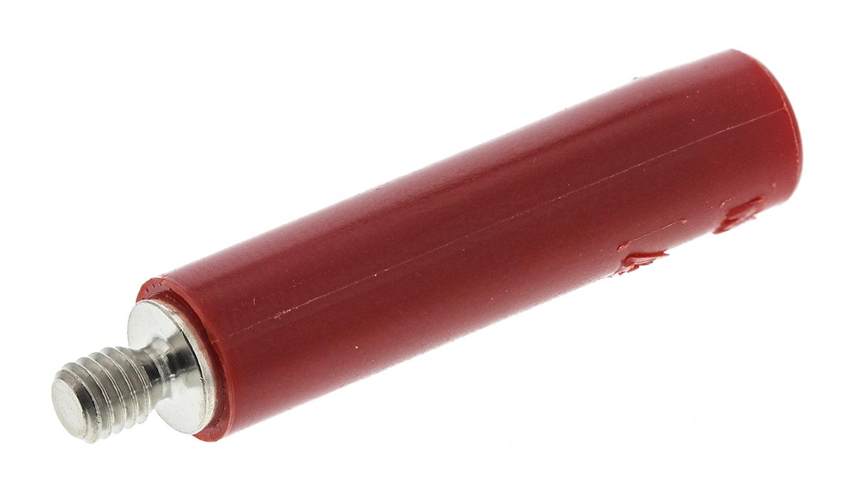 Produktfoto 1 von Stäubli 4 mm Bananenbuchse Rot, Kontakt vernickelt, 600V / 32A, Schraubanschluss