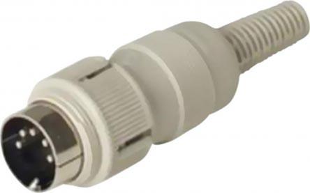 Hirschmann MAS Mini DIN-Stecker Gerade 8-polig, 34 V ac/dc / 4A IP30, Lötanschluss Kabelmontage