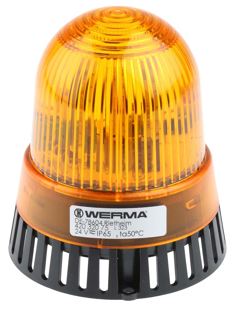 Produktfoto 1 von Werma 420 LED Dauer-Licht Alarm-Leuchtmelder Gelb, 24 Vac/dc