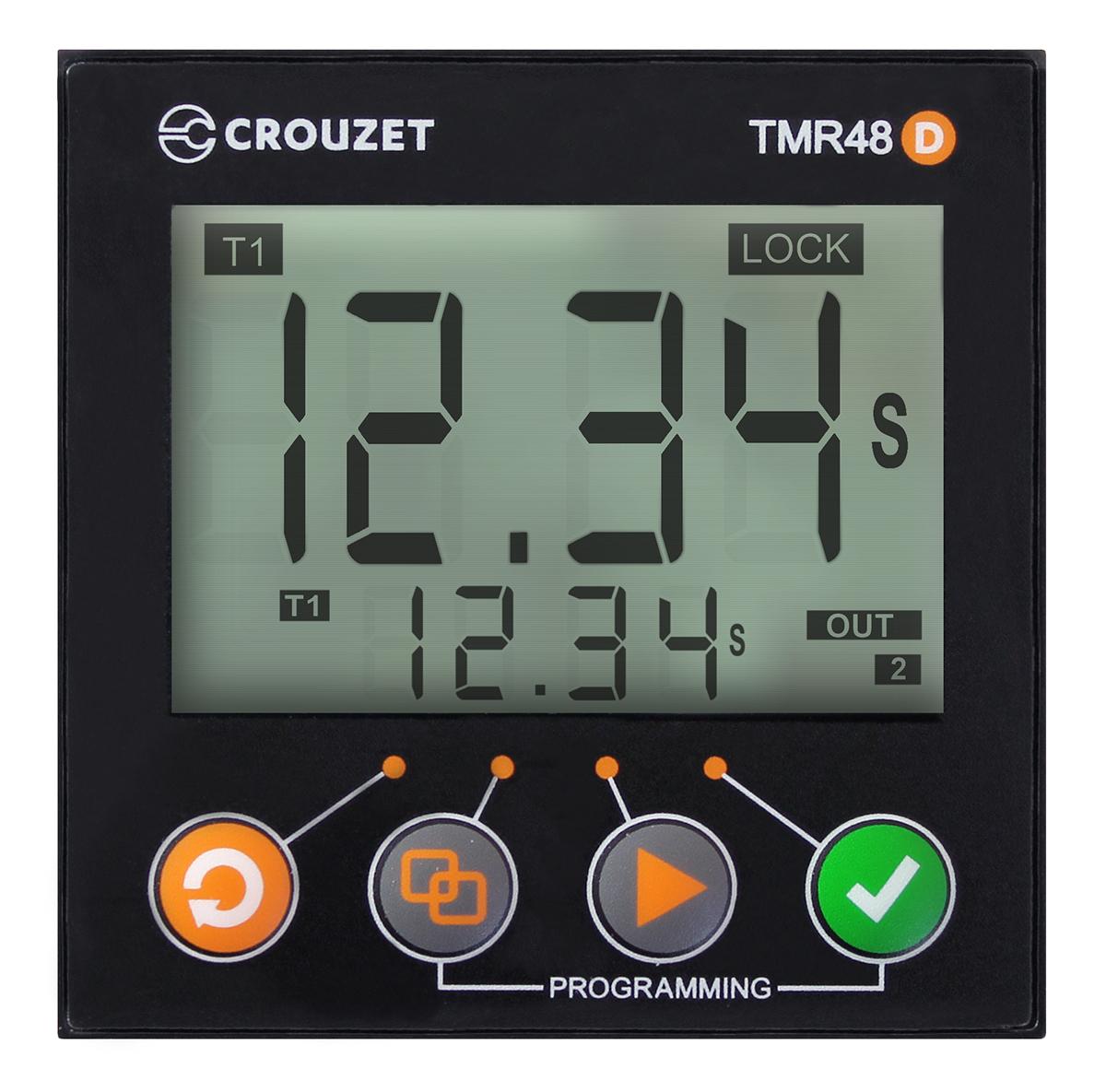 Crouzet Syr-Line Zeitrelais, Frontplattenmontage, 0,05 s [arrow/] mehrere Stundenmin, 100 → 240V ac/dc, 1 Kont.