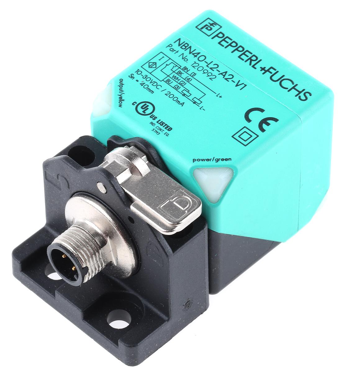 Pepperl + Fuchs Näherungssensor PNP 10 → 30 V dc / 200 mA, Kubisch 40 mm, IP69K