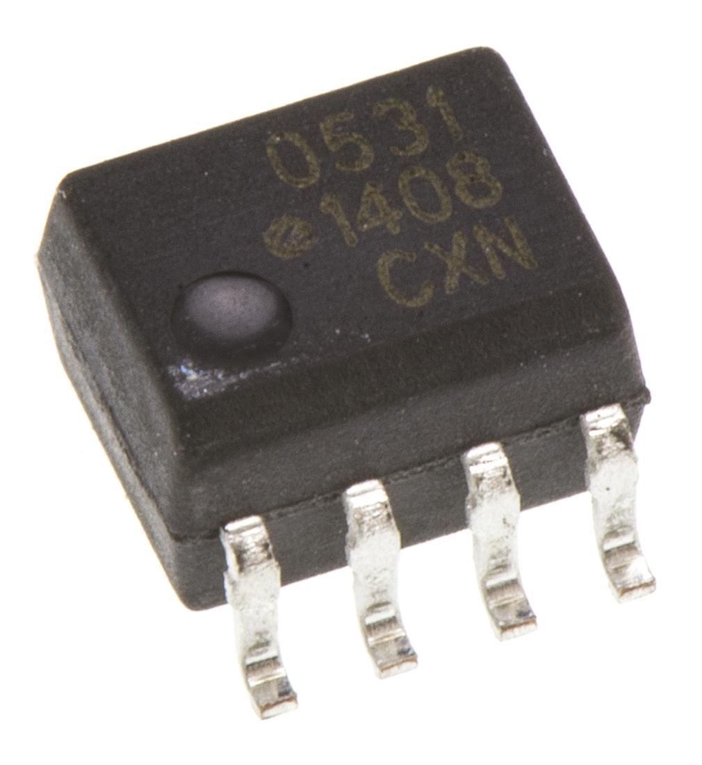 Produktfoto 1 von Broadcom SMD Dual Optokoppler DC-In / Transistor-Out, 8-Pin SOIC, Isolation 3,75 kV eff