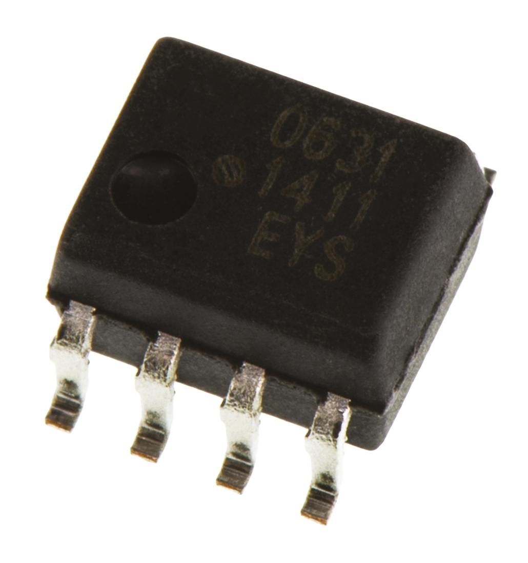 Produktfoto 1 von Broadcom SMD Dual Optokoppler DC-In / Transistor-Out, 8-Pin SOIC, Isolation 3,75 kV eff