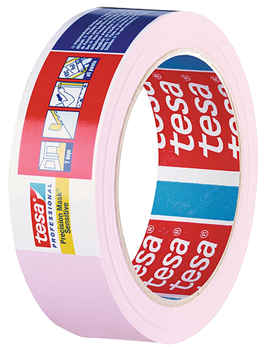 Produktfoto 1 von Tesa 4333 Papier Abdeckband Pink, Stärke 0.08mm Acryl-Kleber 50mm x 50m