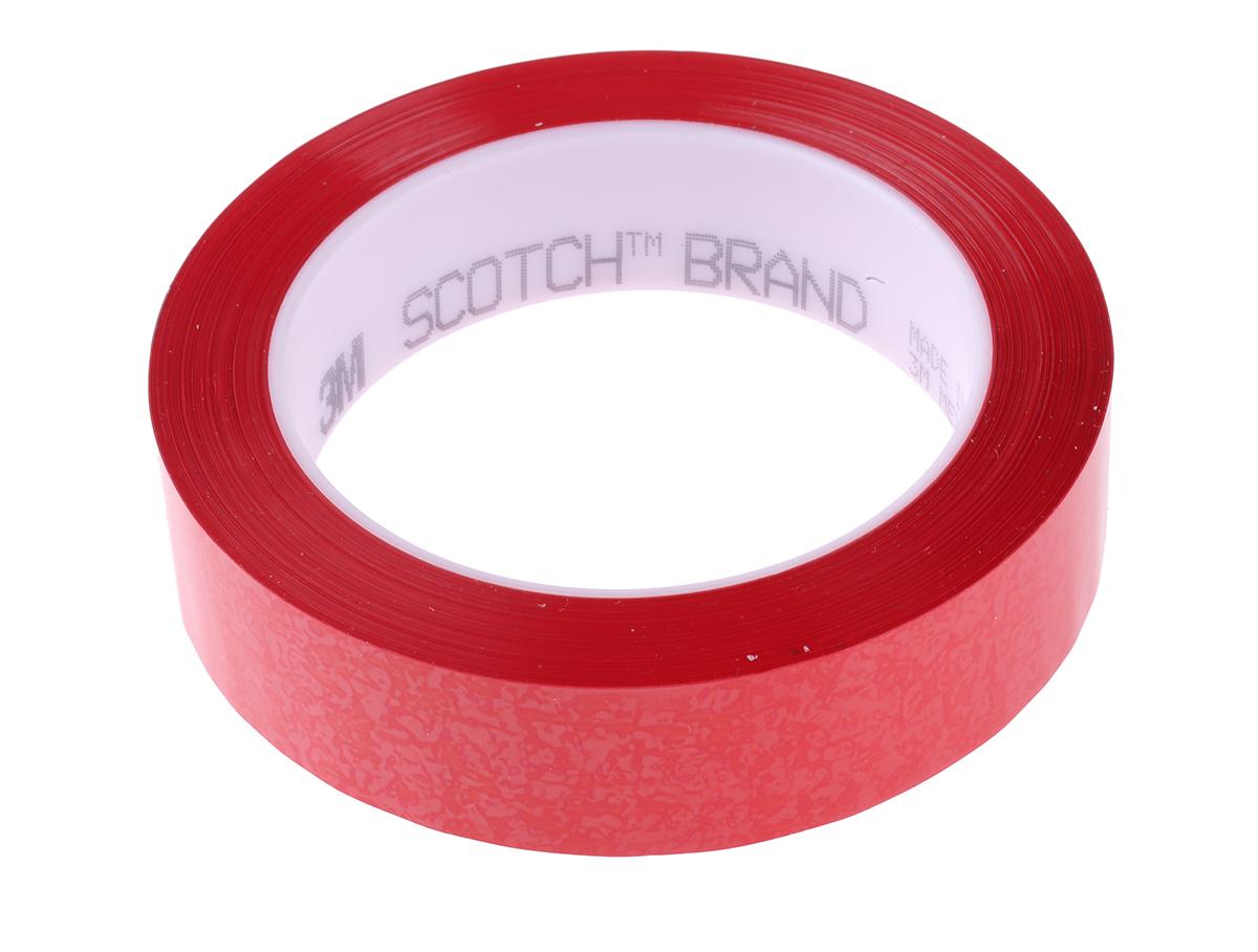 3M SCOTCH 850 Polyester Abdeckband Rot, Stärke 0.05mm Acryl-Kleber 25mm x 66m