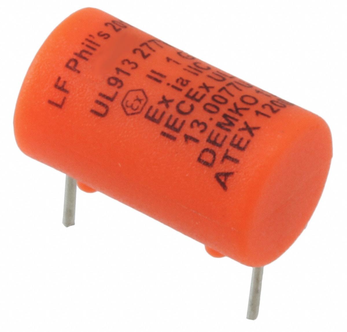 Produktfoto 1 von Littelfuse Sicherung, nicht rückstellend 80mA radial 277V ac/dc Epoxidbeschichtet F ø 9mm 15.6mm, Raster 12.7mm