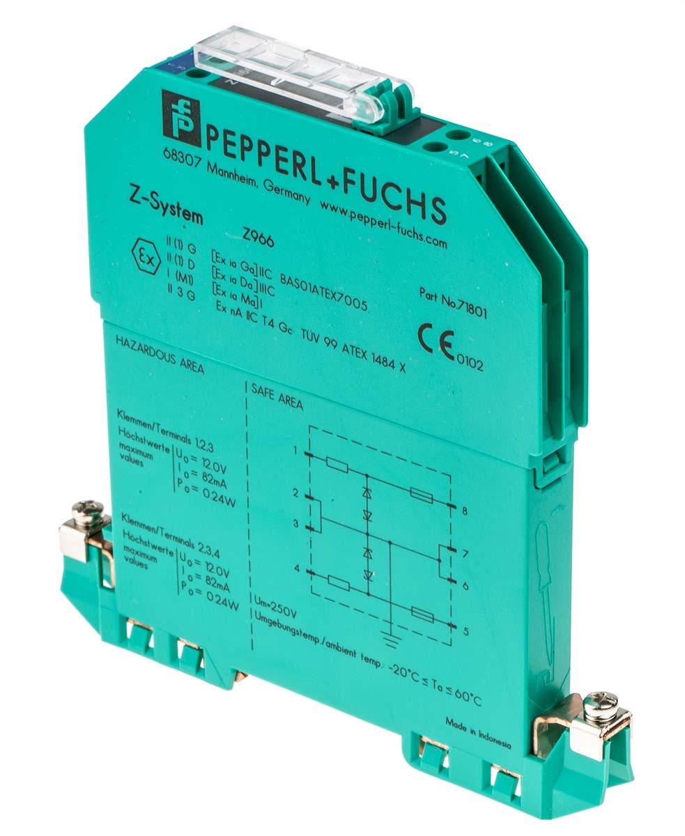 Produktfoto 1 von Pepperl + Fuchs Zenerbarriere 2-kanalig 11.1V ac ATEX 82mA max. 250V Zenerbarriere