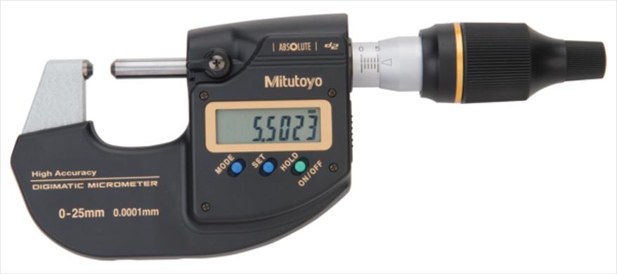 Produktfoto 1 von Mitutoyo Digital Mikrometer Außen-Messschraube Metrisch, 0mm bis 25mm / ±0,5 μm