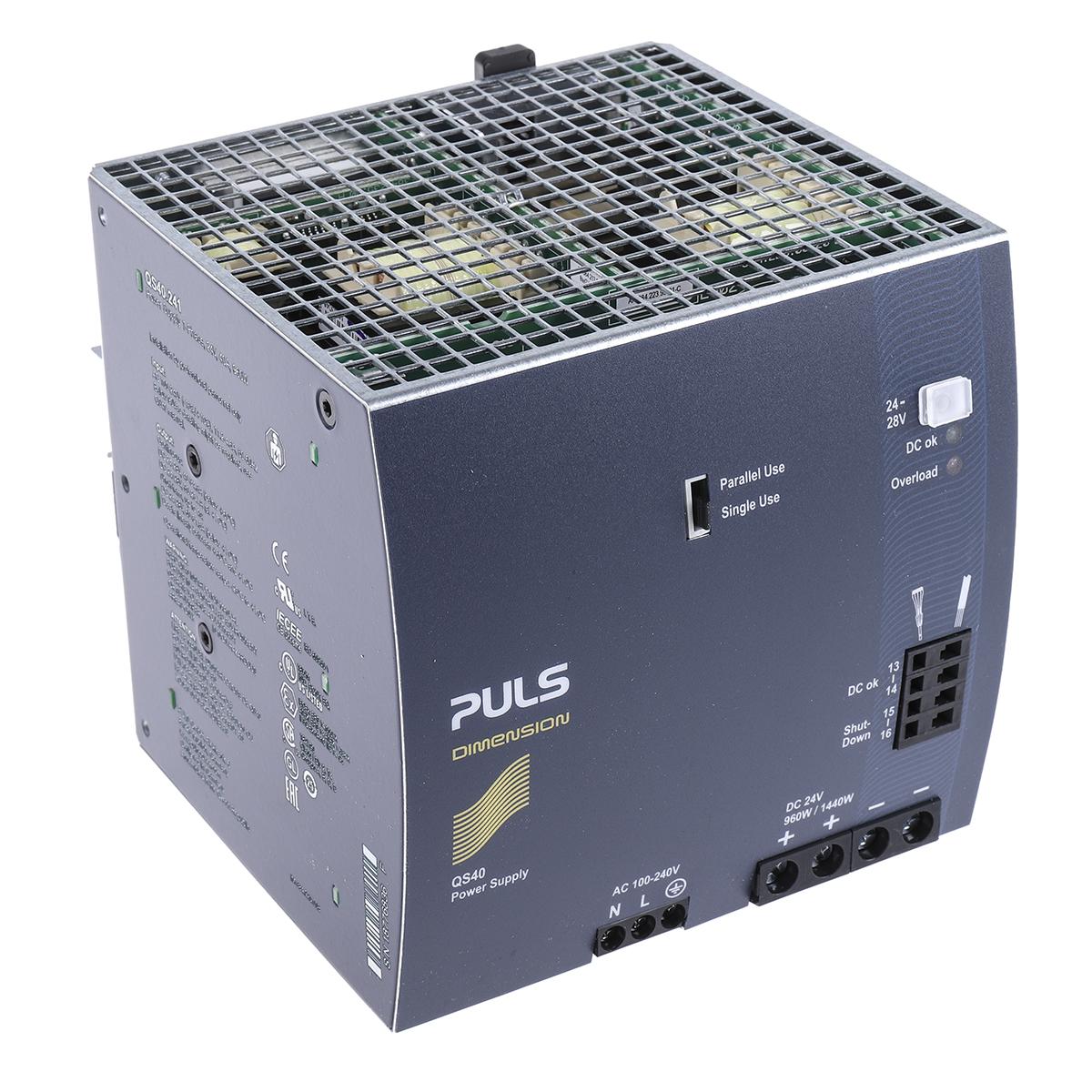 Produktfoto 1 von PULS DIMENSION Q Switch-Mode DIN-Schienen Netzteil 960W, 100 → 240V ac, 24V dc / 40A