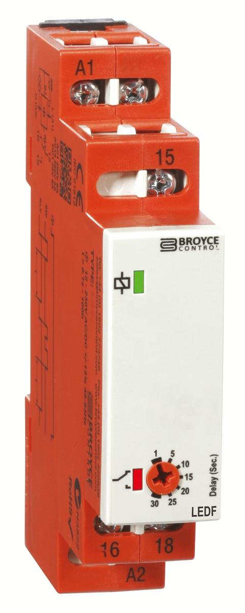 Produktfoto 1 von Broyce Control Zeitrelais, DIN-Schienen, 0.5 → 10s, 110 V ac, 24V ac/dc, 1 Kont. Einfach, 1-poliger Wechsler