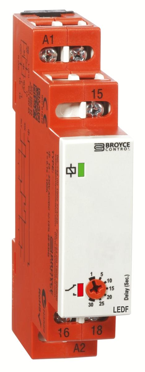 Produktfoto 1 von Broyce Control Zeitrelais, DIN-Schienen, 2 → 60s, 110 V ac, 24V ac/dc, 1 Kont. Einfach, 1-poliger Wechsler