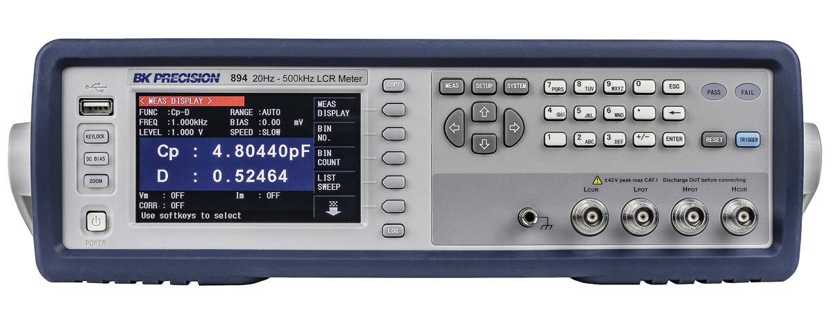 Produktfoto 1 von BK Precision BK894 LCR-Messgerät 100mF 100 MΩ 100000H, Tischgerät, 500kHz TFT