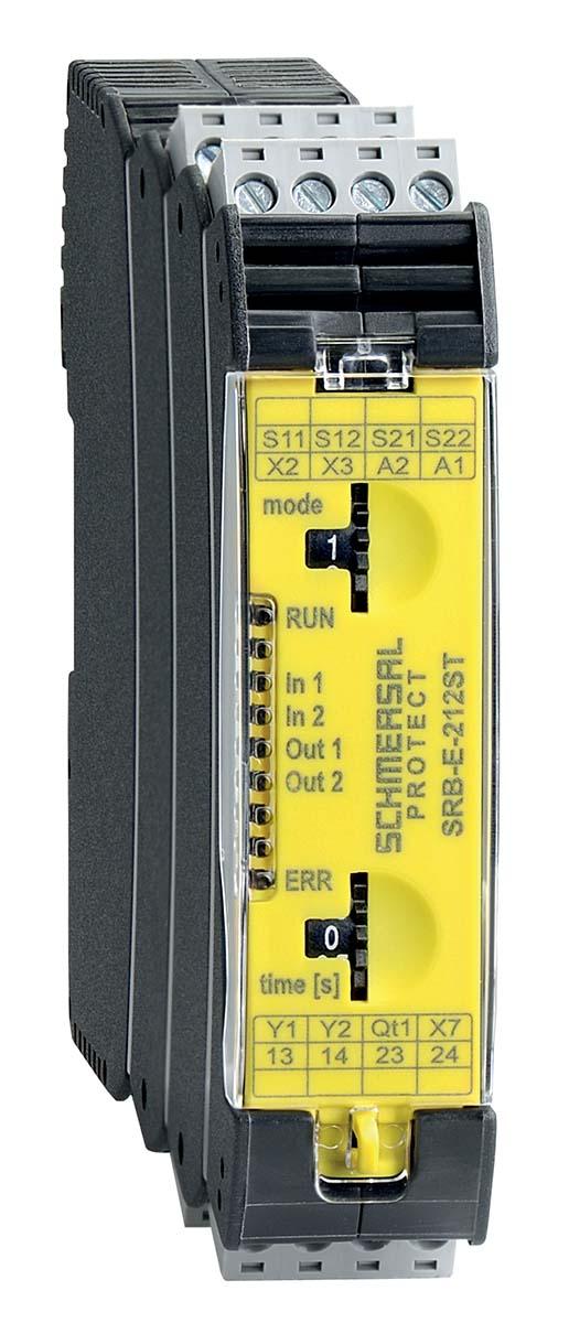 Produktfoto 1 von Schmersal Sicherheitsrelais, 24V, 2-Kanal, 3 Sicherheitskontakte, 1 Hilfsschalter