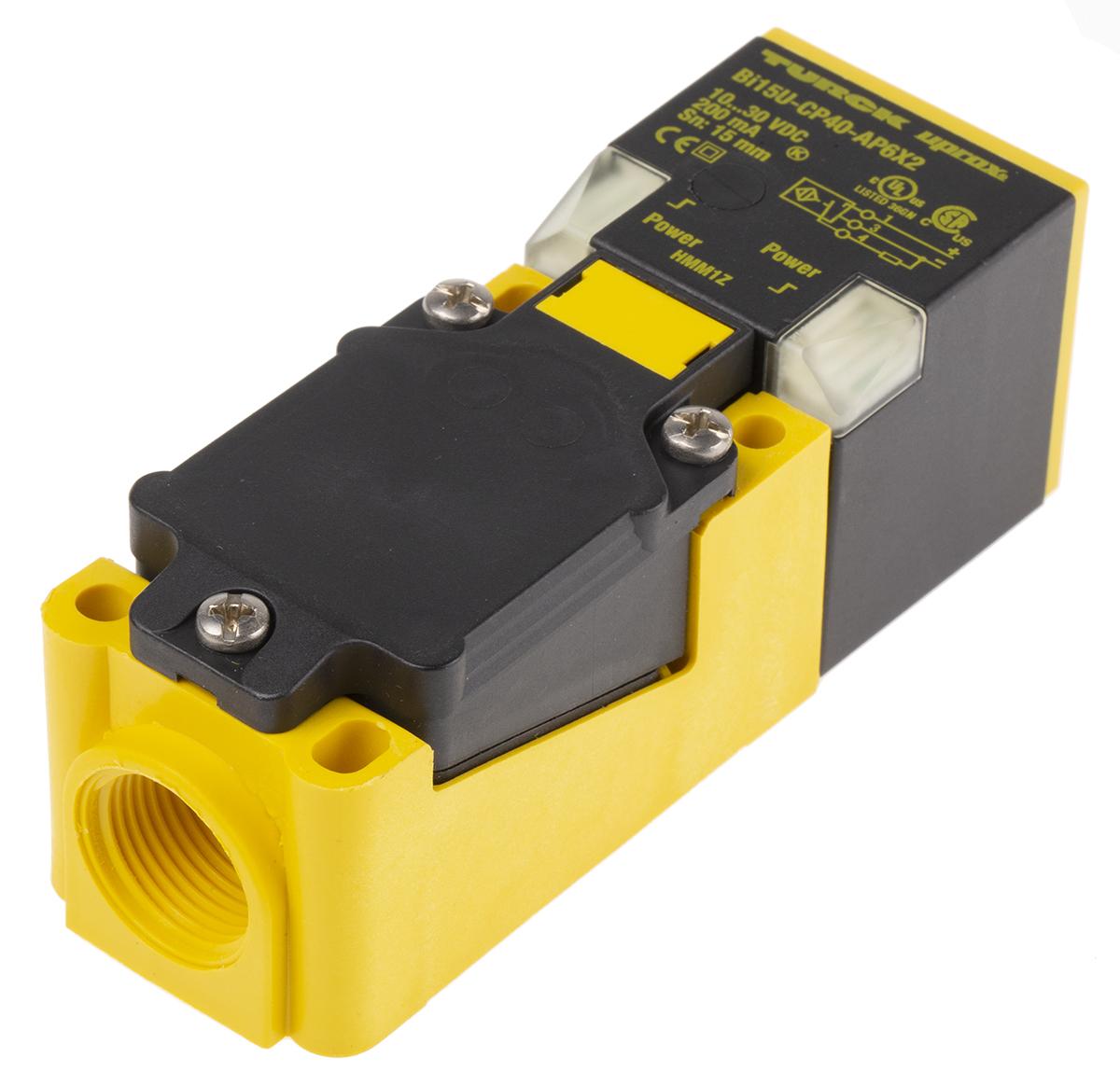 Produktfoto 1 von Turck M12 Näherungssensor PNP 10 → 30 V dc / 200 mA, Kubisch 15 mm, IP68