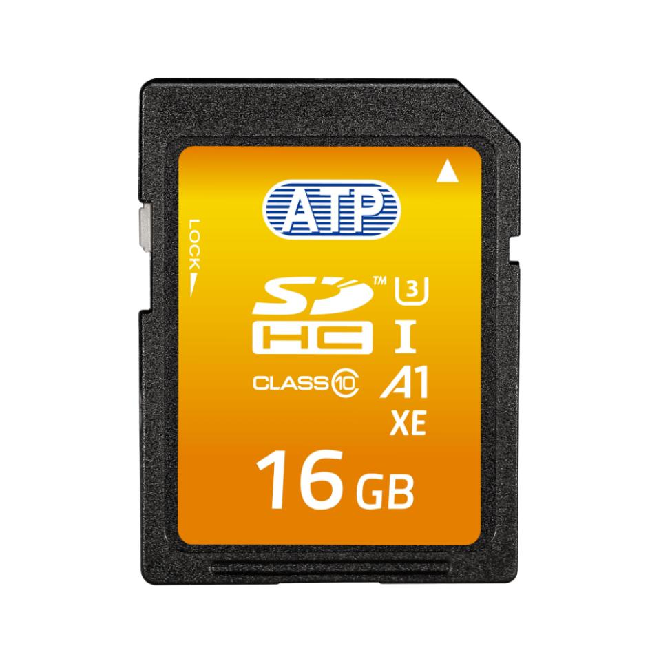 Produktfoto 1 von ATP S700Pi SDHC SD-Karte 16 GB Class 10, U3, UHS-I Industrieausführung, 3D TLC