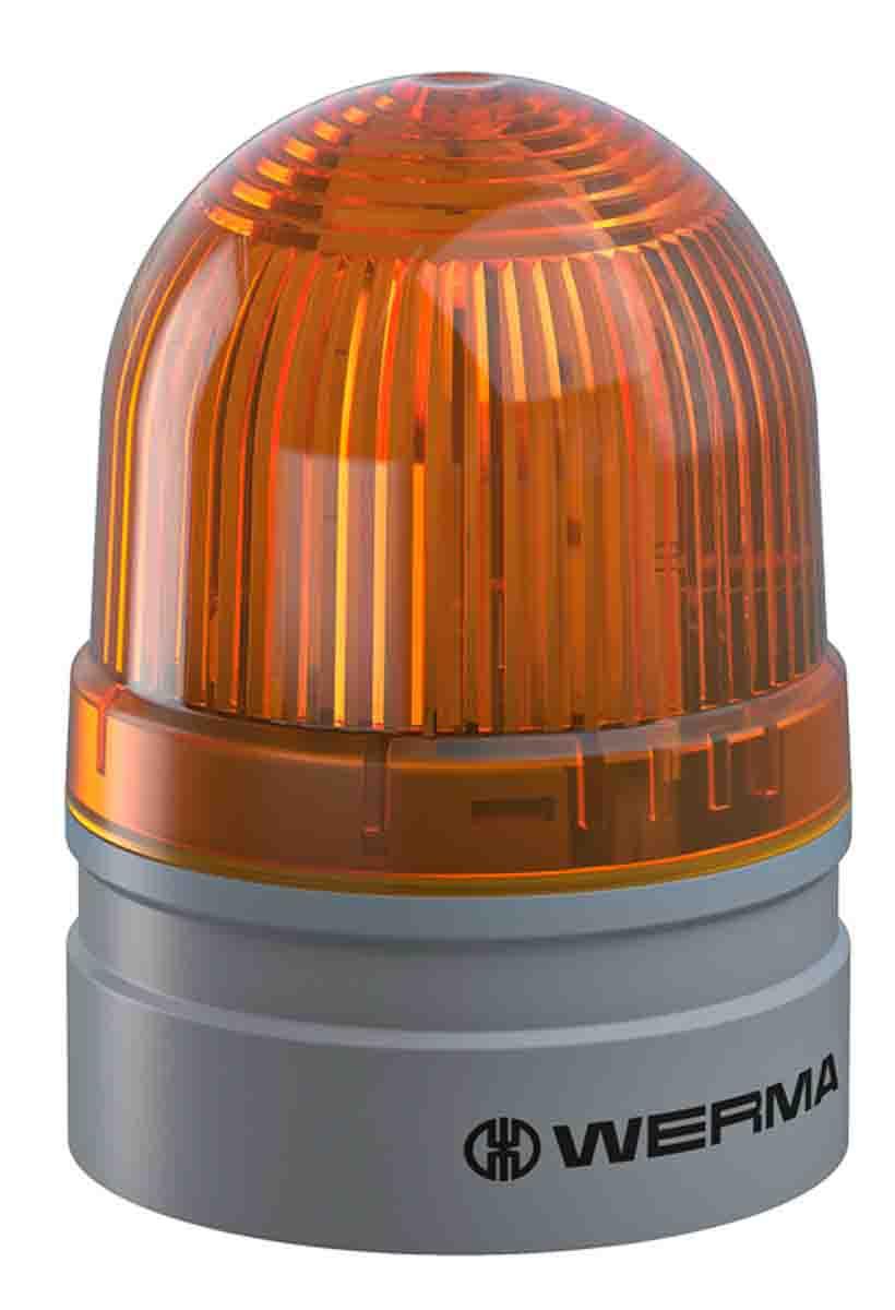 Werma EvoSIGNAL Mini, LED Verschiedene Lichteffekte Signalleuchte Gelb, 24 V, Ø 62mm x 85mm