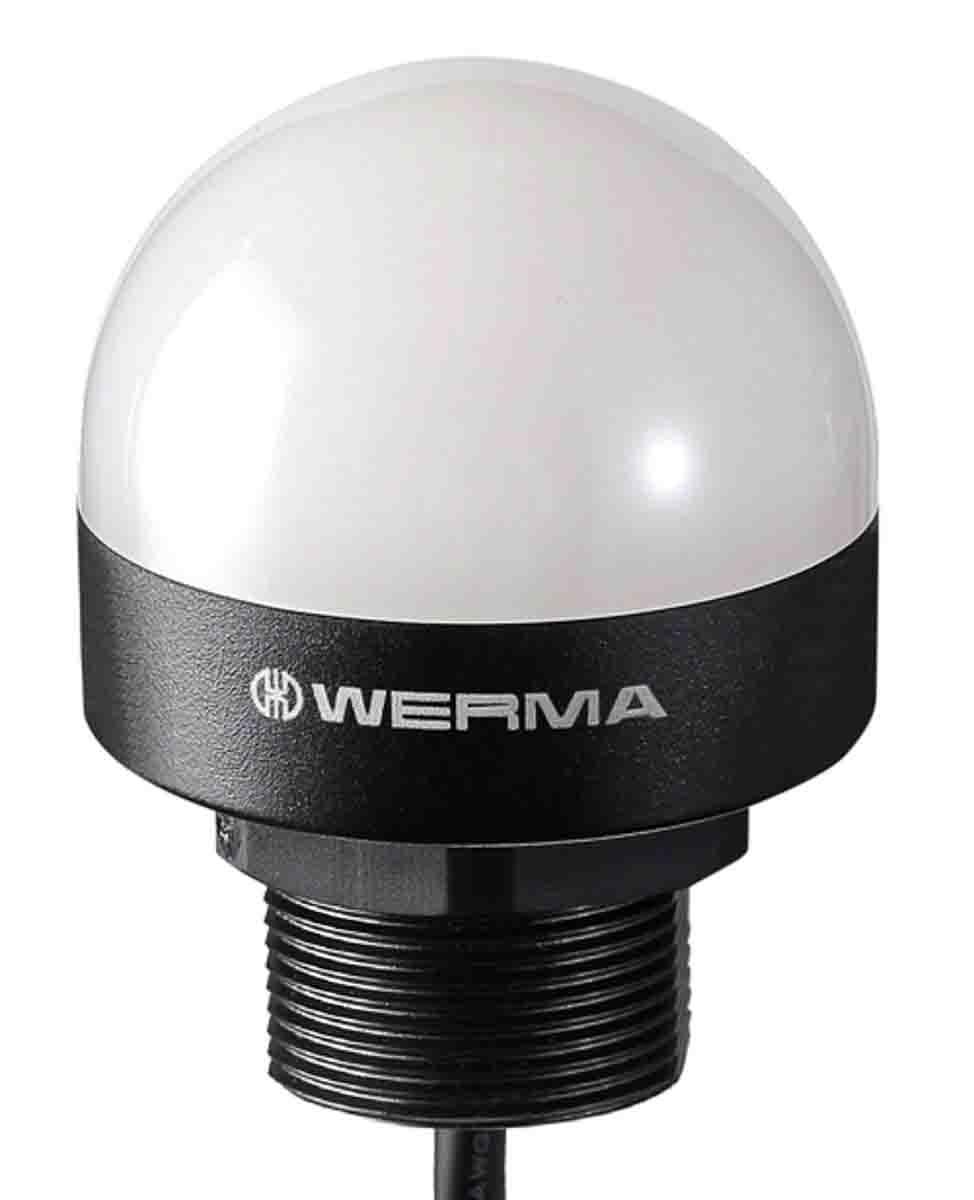 Produktfoto 1 von Werma MC55, LED Verschiedene Lichteffekte Signalleuchte Klar, 24 V, Ø 55mm x 71mm