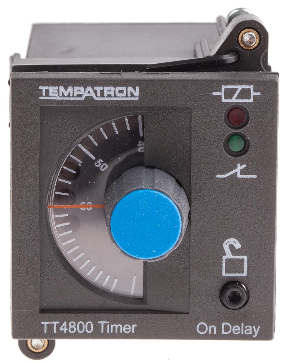 Tempatron TT4801 Zeitrelais, DIN-Schiene, Tafelmontage, 6 s → 6h, 110V ac, 2 Kont. Einfach, 2-poliger Wechsler