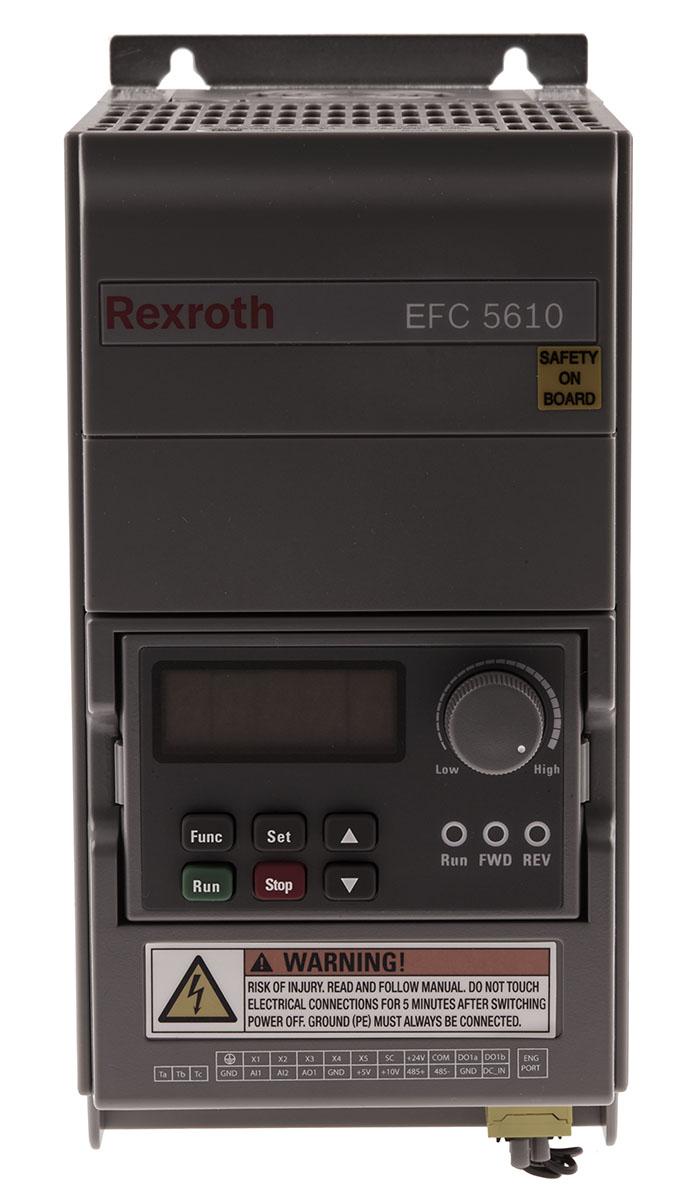 Produktfoto 1 von Bosch Rexroth EFC 5610, 3-Phasen Frequenzumrichter 1,5 kW, 380 V ac / 4 A 0 → 400Hz für Wechselstrommotor