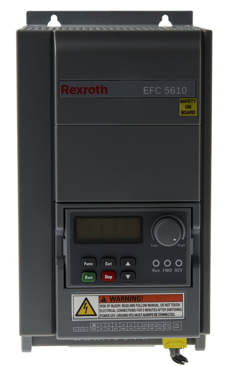 Produktfoto 1 von Bosch Rexroth EFC 5610, 3-Phasen Frequenzumrichter 3 kW, 380 V ac / 7,4 A 0 → 400Hz für Wechselstrommotor