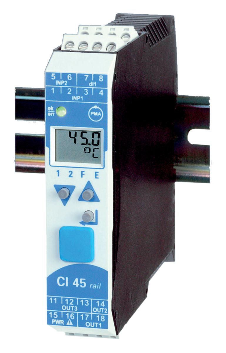 Produktfoto 1 von P.M.A CI45 Signalwandler, Universeller Signalwandler 18 → 30 V ac, 18 → 31V dc, Universell 31 bit, 0