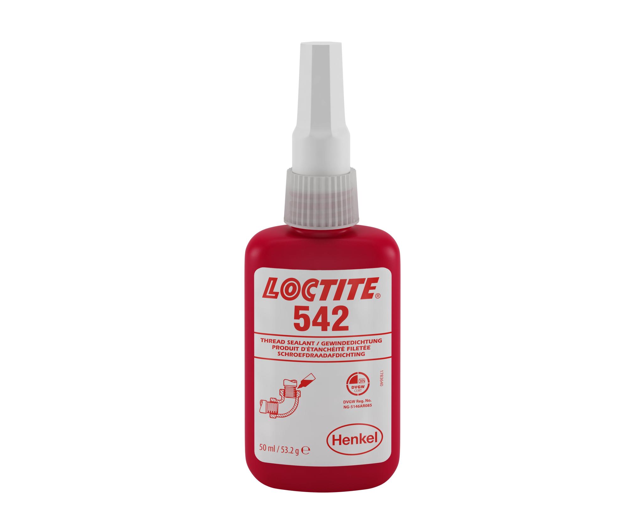 Loctite 542 Gewindedichtmittel anaerob Flüssig bronzefarben, Tube 50 ml, -55°C → +150°C