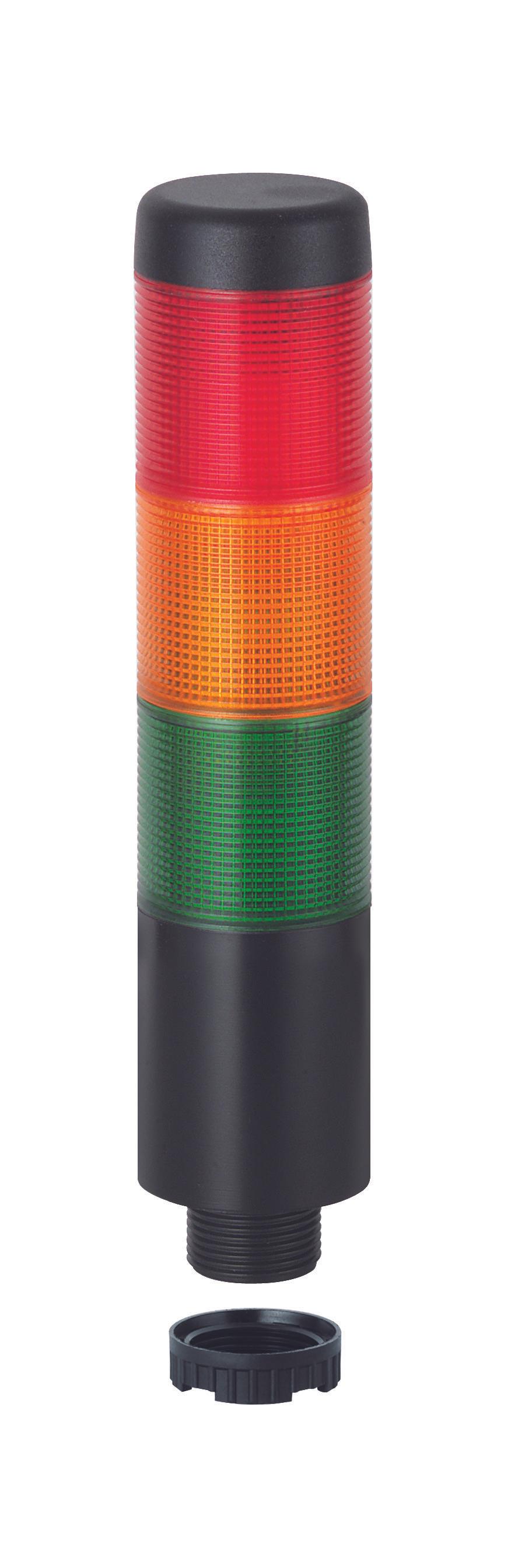 Werma Kompakt 37 LED Signalturm 3-stufig Linse Rot/Grün/Gelb