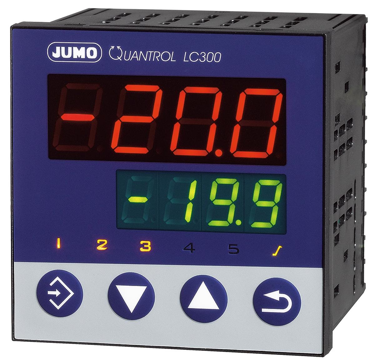 Produktfoto 1 von Jumo QUANTROL PID Temperaturregler, 2 x Analog Ausgang, 110 → 240 V ac, 96 x 96mm