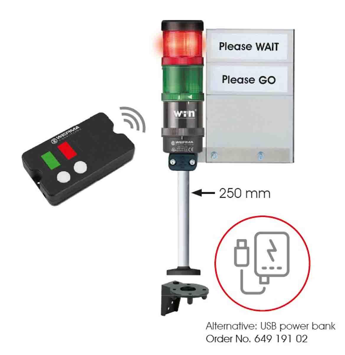 Produktfoto 1 von Werma KombiSIGN 72 LED Signalturm 2-stufig +