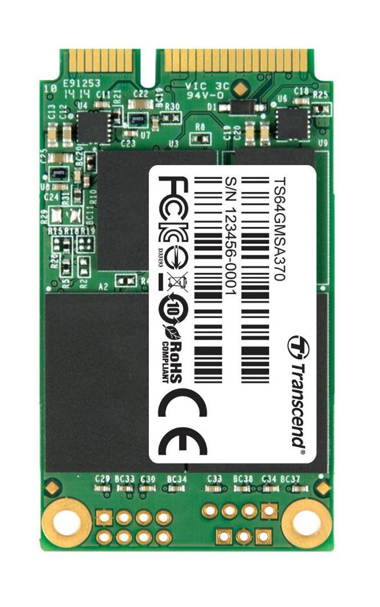 Transcend MSA370, mSATA Intern HDD-Festplatte SATA III Industrieausführung, MLC, 64 GB, SSD