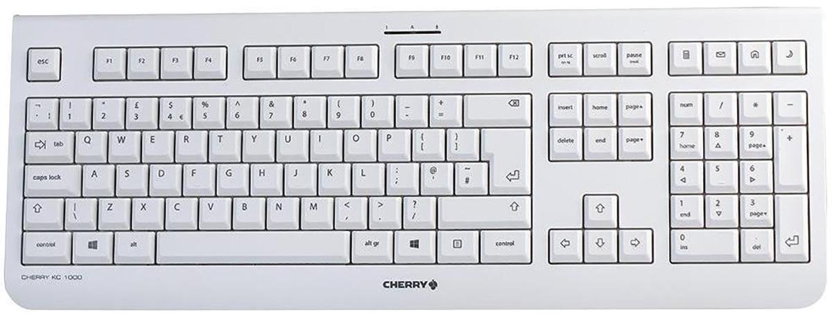 CHERRY JK-0800GB-0 Tastatur QWERTY (GB) Kabelgebunden Grau USB, 458 x 170 x 20mm