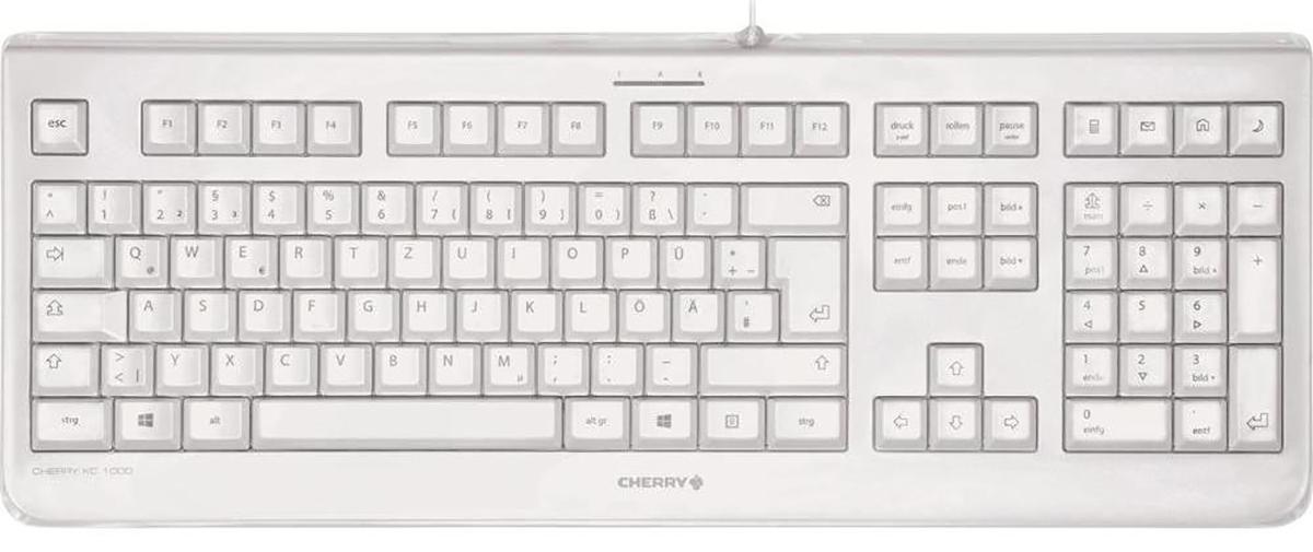 Produktfoto 1 von CHERRY JK-0800DE-0 Tastatur QWERTZ Kabelgebunden Grau USB, 458 x 170 x 20mm