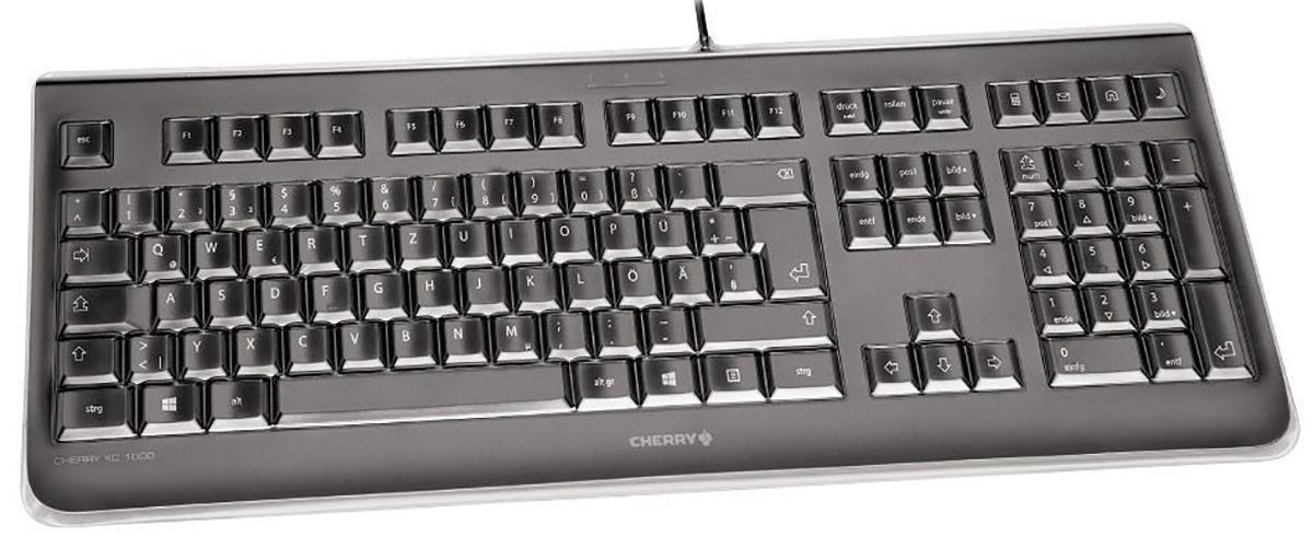 Produktfoto 1 von CHERRY JK-1068GB-2 Tastatur QWERTY (GB) Kabelgebunden Schwarz USB, 460 x 172 x 23mm