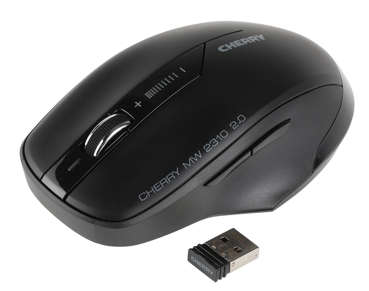 CHERRY Maus Wireless USB Symmetrisch Infrarot 5 Tasten Schwarz