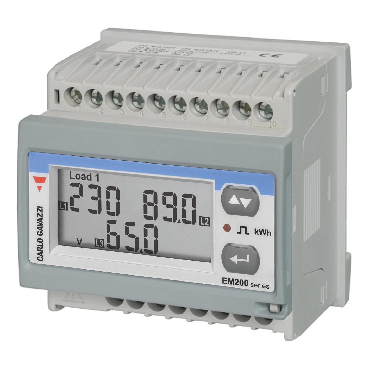 Carlo Gavazzi EM210 Energiemessgerät LCD 72mm x 72mm, 7-stellig / 3-phasig