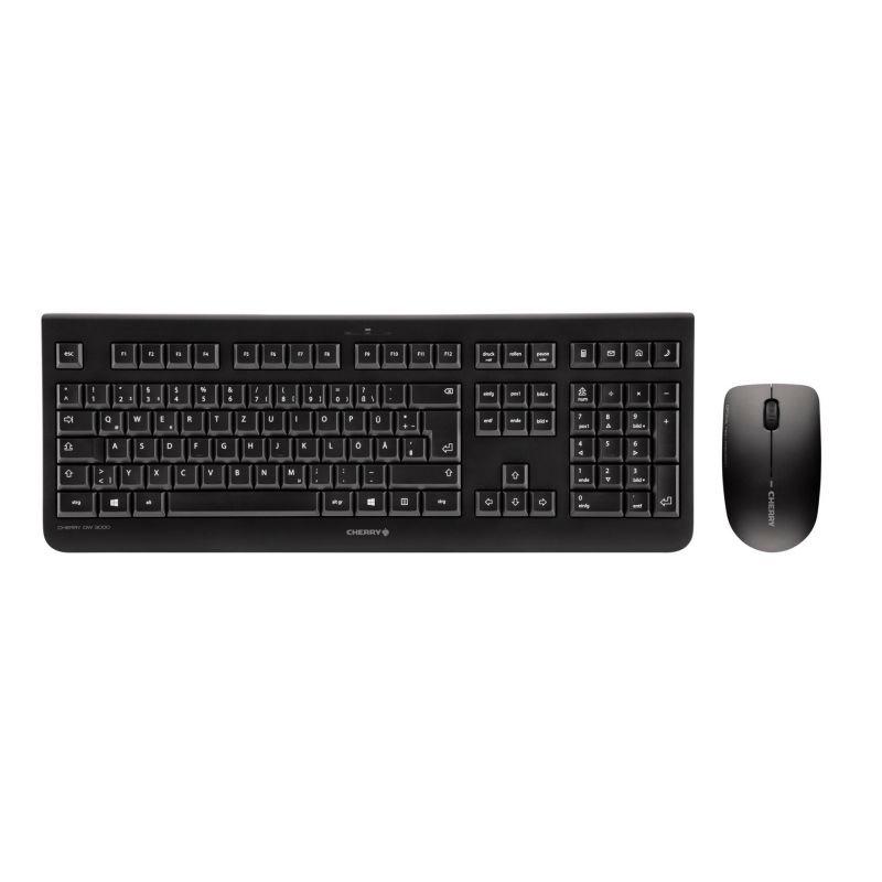 Produktfoto 1 von CHERRY Cherry DW 300 Tastatur QWERTY (GB) Wireless Schwarz , 458 x 170 x 17mm