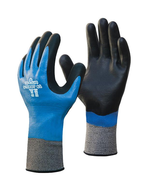 Showa STEX 337 Arbeitshandschuhe, Größe 9, L, Schneidfest, Polyester, Edelstahl Blau 1Paar Stk.