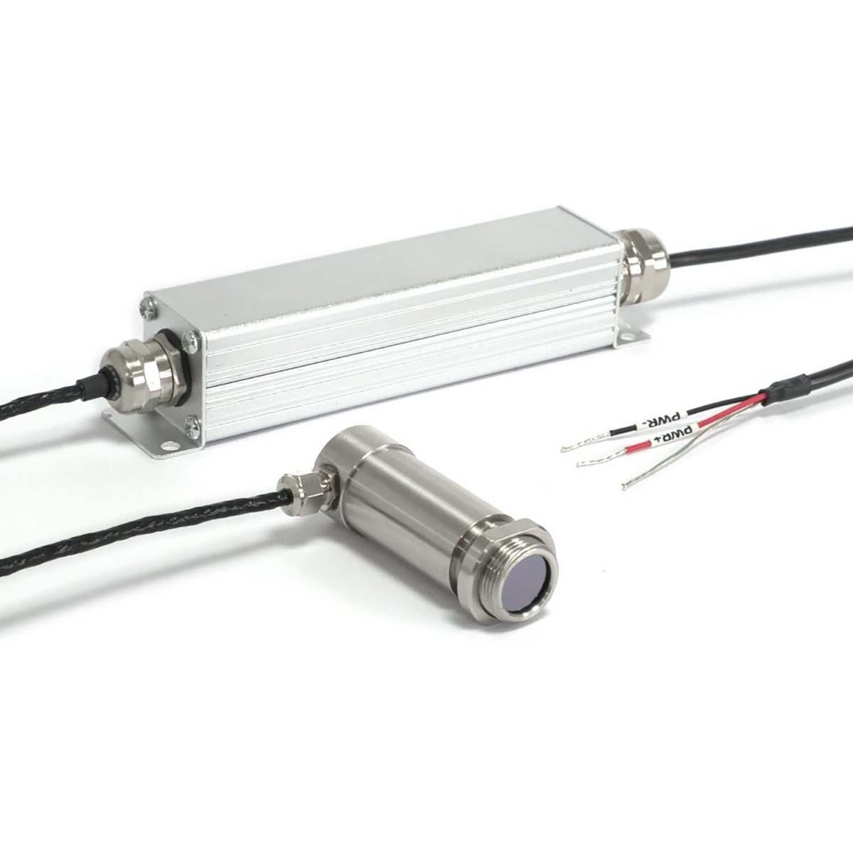 Produktfoto 1 von Calex Infrarot-Temperatursensor, 240 ms, ±1 °C oder ±1 % des Messwerts, 8 → 28 V dc, 4-20 mA, 1m Kabel bis