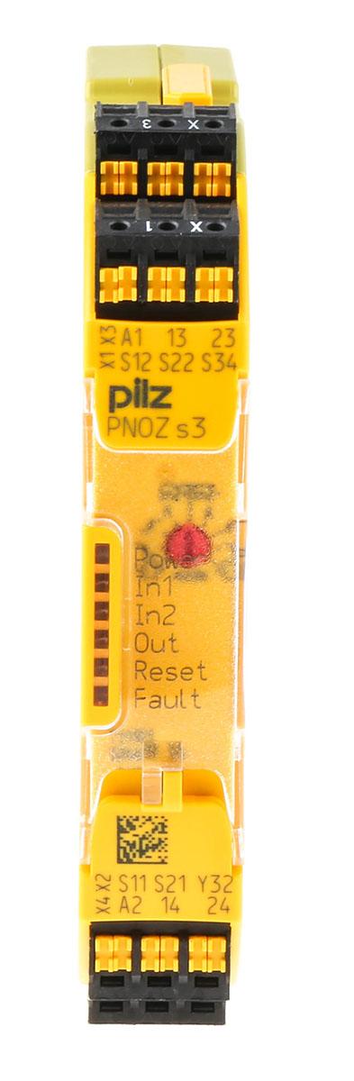 Pilz Sicherheitsrelais, 24V dc, 2-Kanal, 2 Sicherheitskontakte Erweiterungsmodul, 4 ISO 13849-1, Automatisch, Manuell,