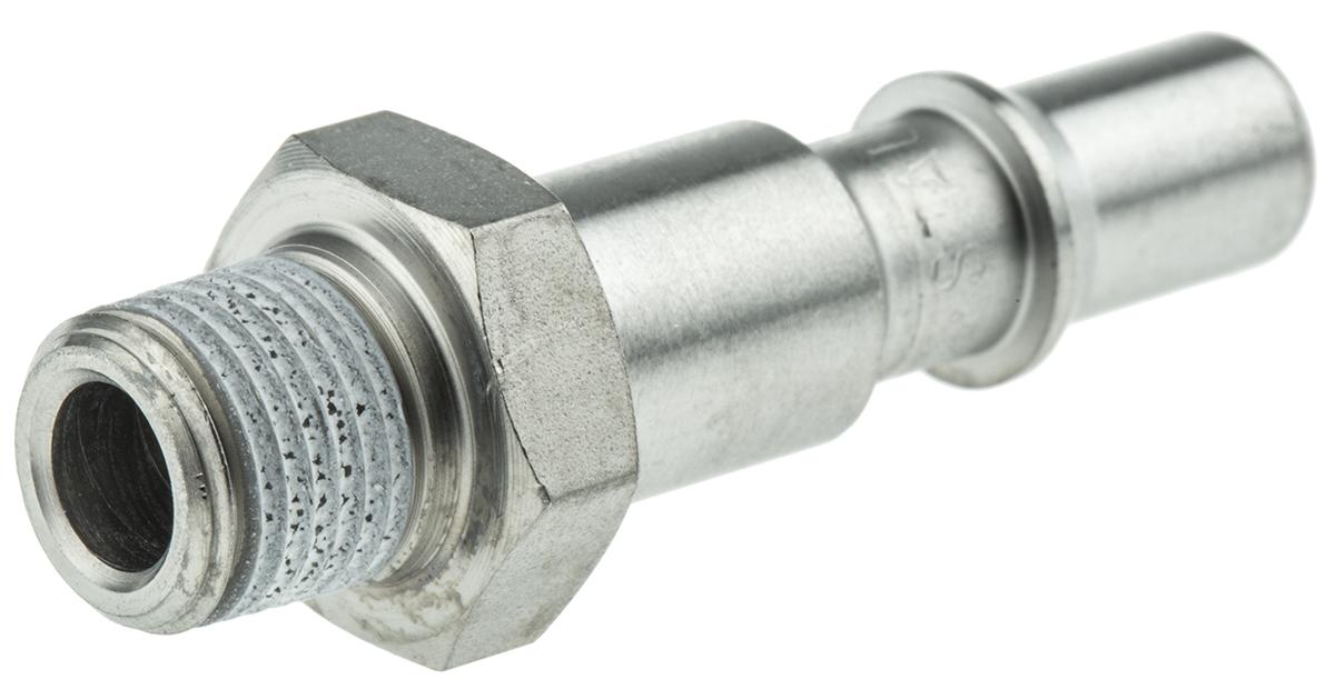 Staubli Sicherheits-Schnellkupplung, G1/8 Stecker, Mit Gewinde ISO C6