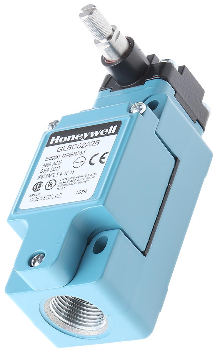 Honeywell GLB Endschalter, Stab, 1-poliger Wechsler, Schließer/Öffner, IP 67, Zinkdruckguss, 10A Anschluss M20