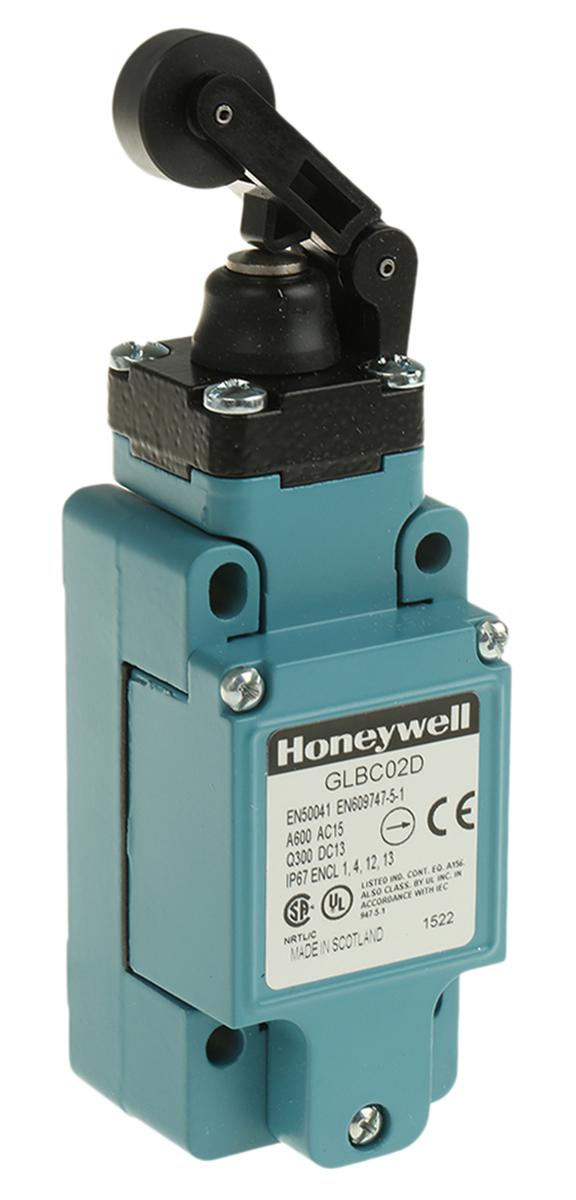 Produktfoto 1 von Honeywell GLB Endschalter, Rollenhebel, 1-poliger Wechsler, Schließer/Öffner, IP 67, Zinkdruckguss, 10A Anschluss M20