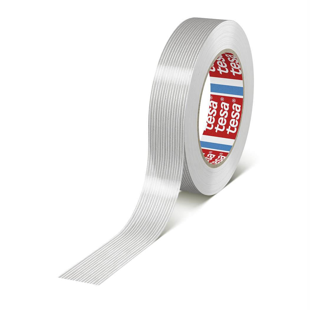 Tesa 53317 Paketband, , Glasfaser-Filamentband, transparent, Stärke 95μm, 24mm x 50m