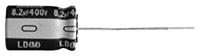 Produktfoto 1 von Nichicon LD, THT Aluminium-Elektrolyt Kondensator 68μF ±20% / 450V dc, Ø 18mm x 31.5mm, bis 105°C