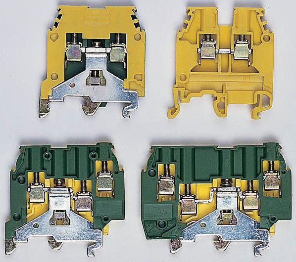 Produktfoto 1 von Entrelec SNA Schutzleiterklemme Einfach Grün/Gelb, 2.5mm², 800 V ac / 41A