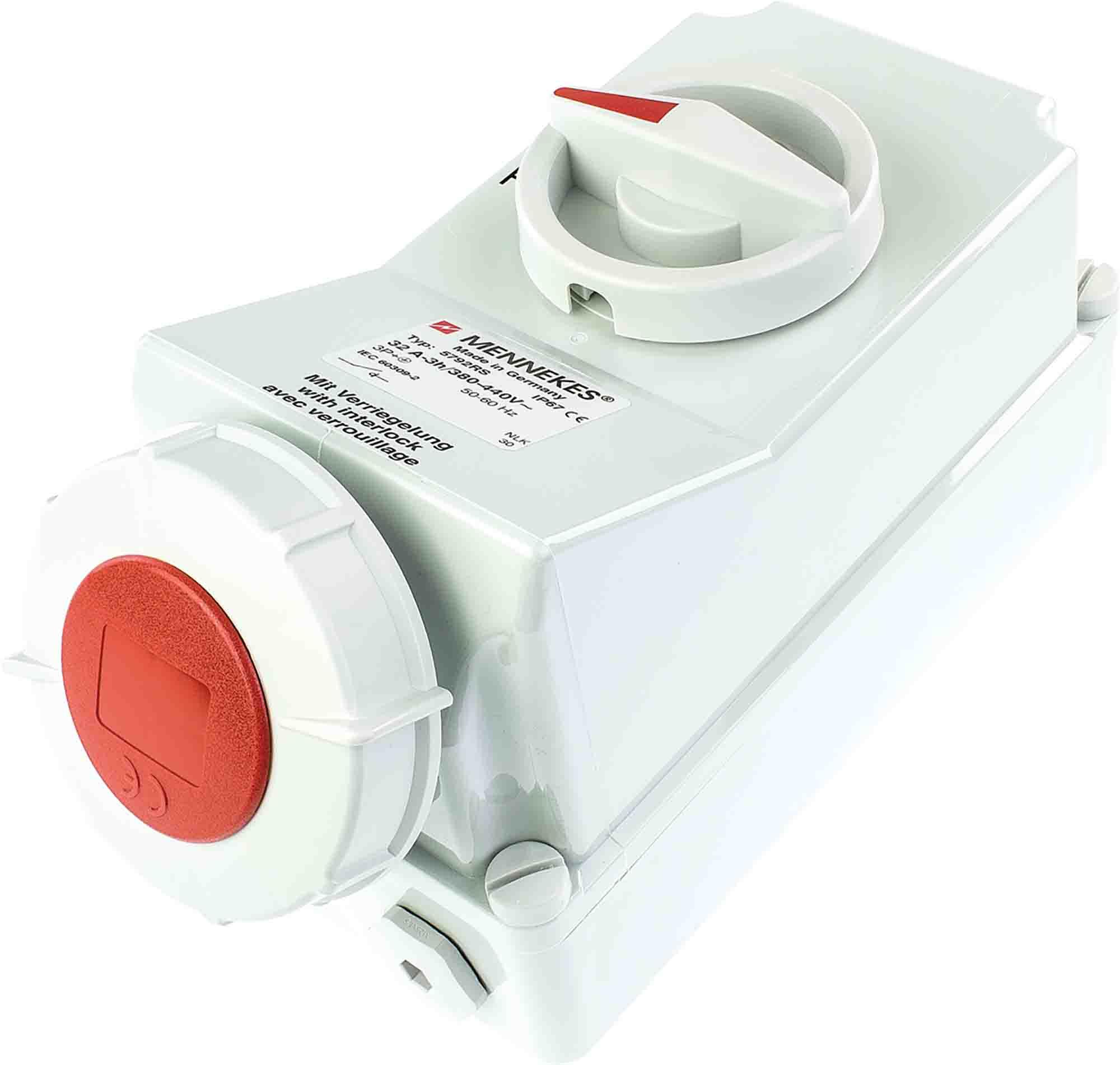 MENNEKES CEE Steckvorrichtung abschaltbar, Buchse Rot gerade 3PN+E, 400 V / 125A, IP 67