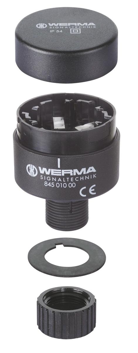 Produktfoto 1 von Werma KombiSIGN 50 845 Anschlusseinheit, 24 V ac/dc, 230 V ac, 52mm x 65mm